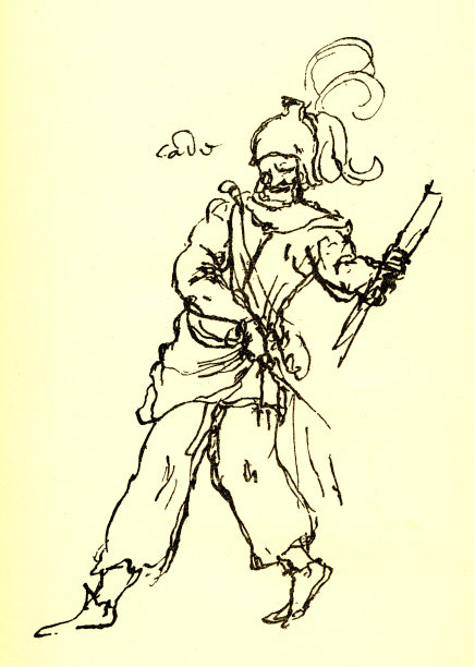 莎士比亚人物杰克·凯德素描，大约17世纪图片下载