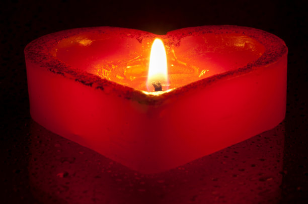 心形的蜡烛图片下载