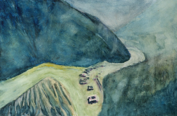 山谷的画图片下载