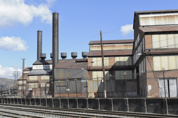 钢铁厂建筑特写，约翰斯顿，美国宾夕法尼亚州图片下载