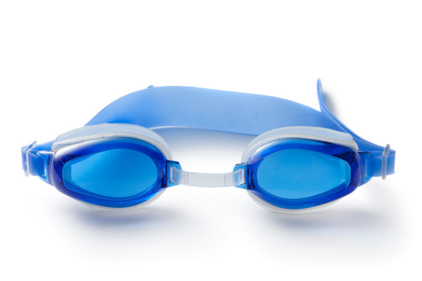 运动:游泳护目镜孤立的白色背景图片下载