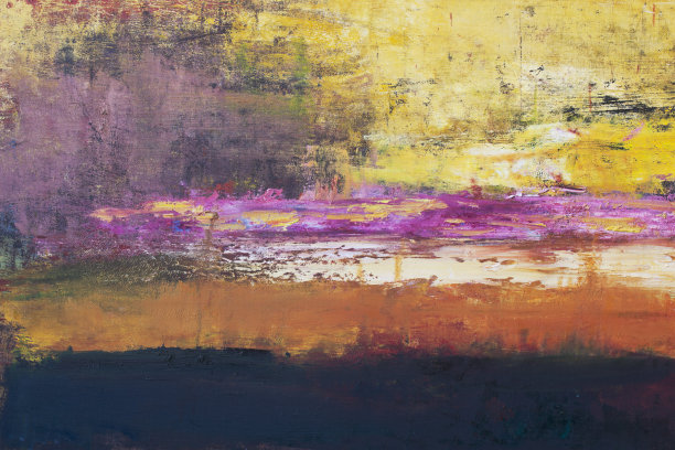 抽象画上了黄色和橙色的艺术背景。图片下载