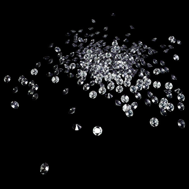 钻石在黑色素材图片