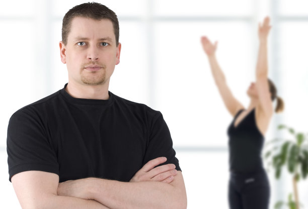 男性的瑜伽教练素材图片