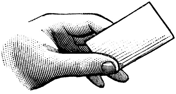 复古剪辑艺术和插图|手握名片图片下载