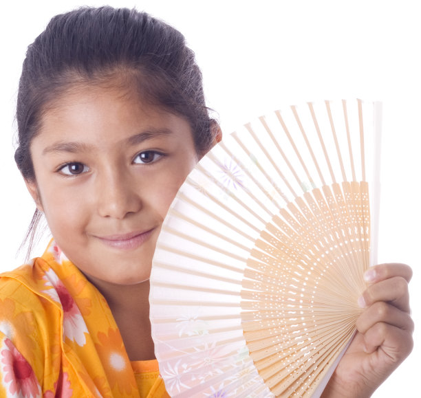 日本女孩拿扇子图片下载