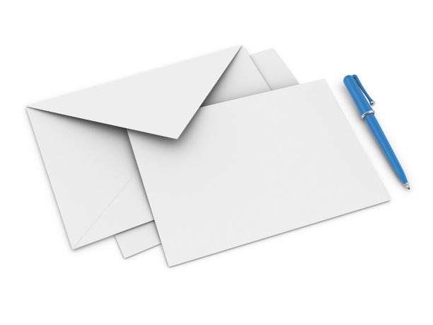 信封、信件和圆珠笔图片下载