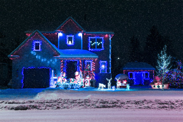 圣诞节装饰房屋图片下载