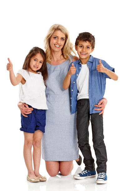 妈妈和可爱的孩子们祝你好运图片下载