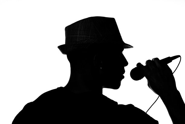 麦克风剪影图片下载