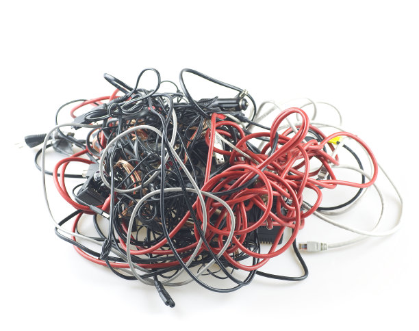 混淆的电缆隔离在白色图片下载