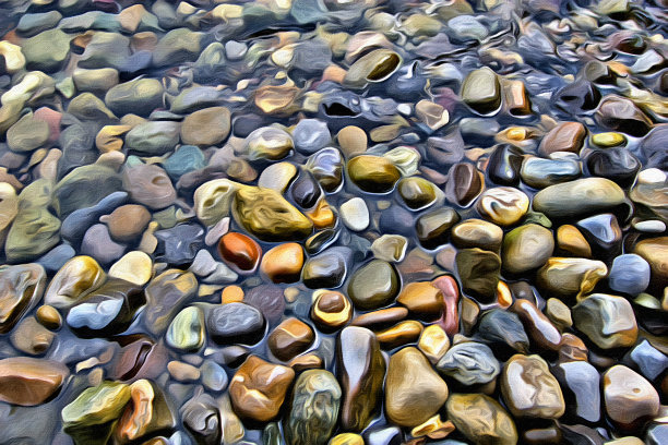 卵石画图片下载