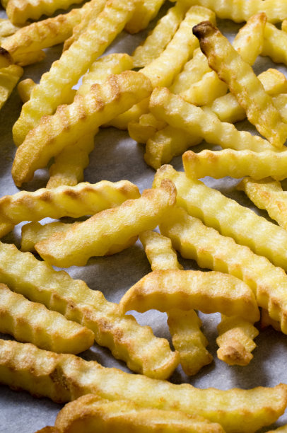 皱切烤箱薯条图片下载