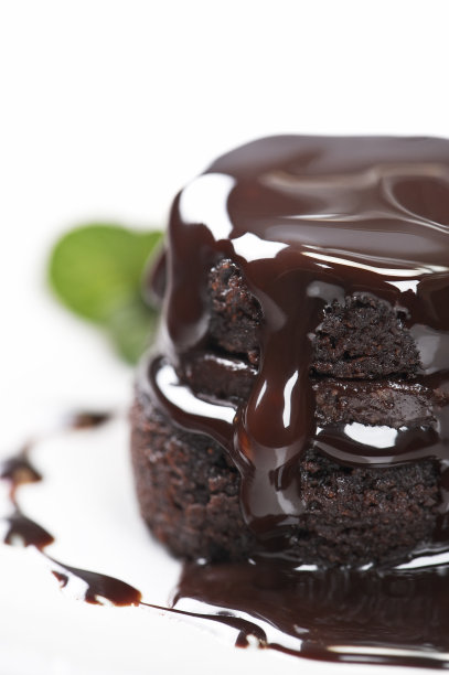 美味的热巧克力蛋糕图片下载