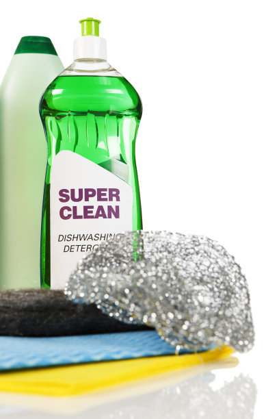 餐具洗涤剂和洗涤剂对有机玻璃对白色图片下载