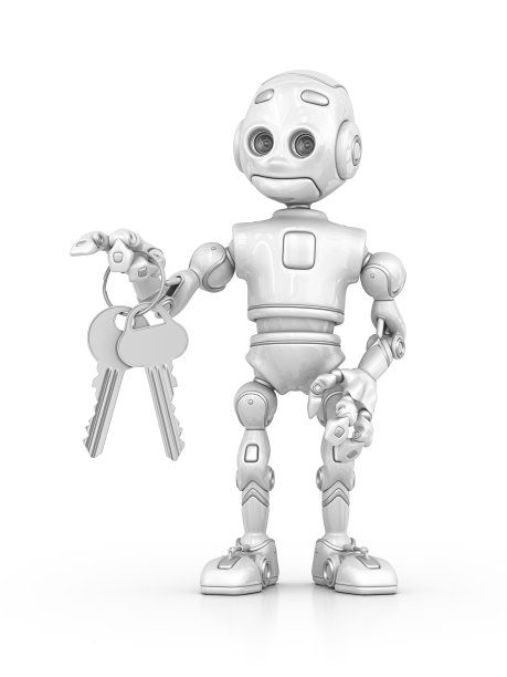 机器人拿着钥匙图片下载