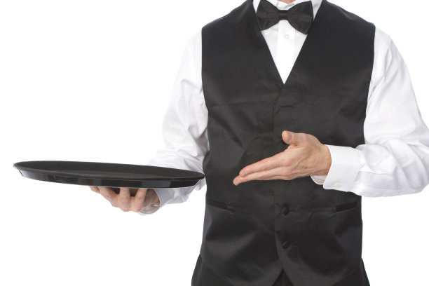 带托盘的管家图片下载