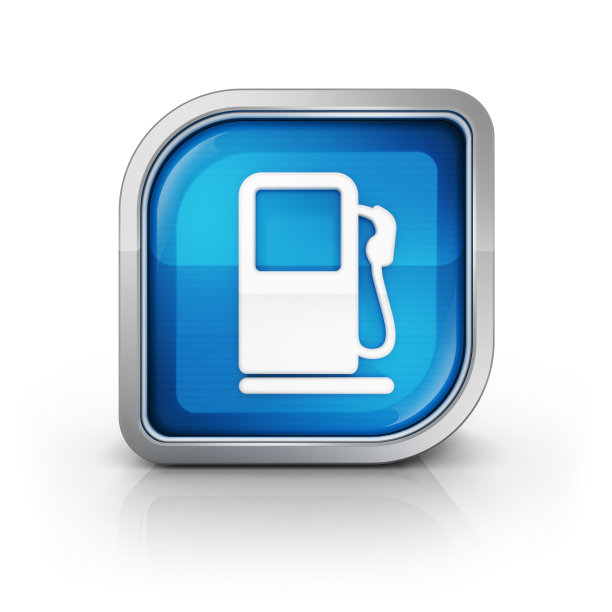 油站符号的光滑3d图标图片下载