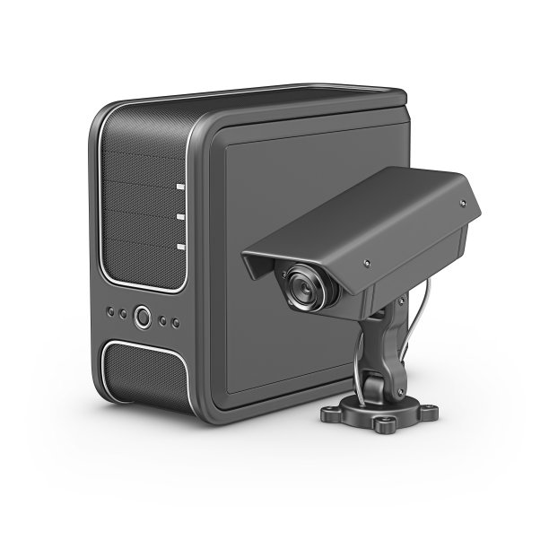 电脑电脑和安全摄像头图片下载