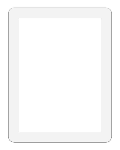 白色数码平板电脑(剪切路径)图片下载