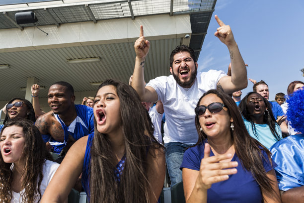 体育迷为他们最喜欢的足球队欢呼图片下载