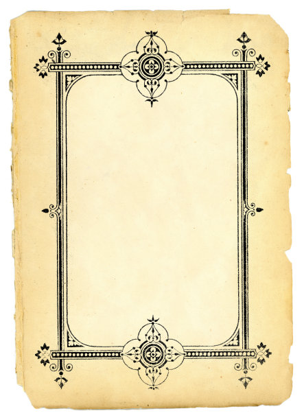 仿古纸与黑色华丽的框架图片下载