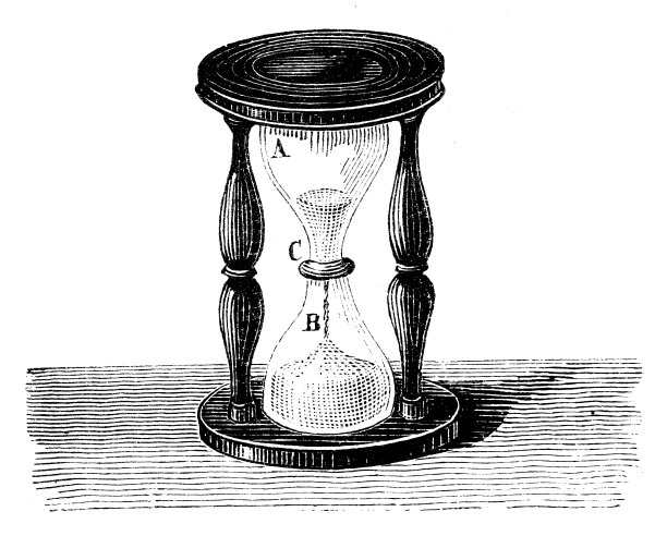 沙漏的古董插图图片下载