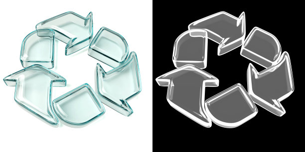 玻璃唱“回收”图片下载