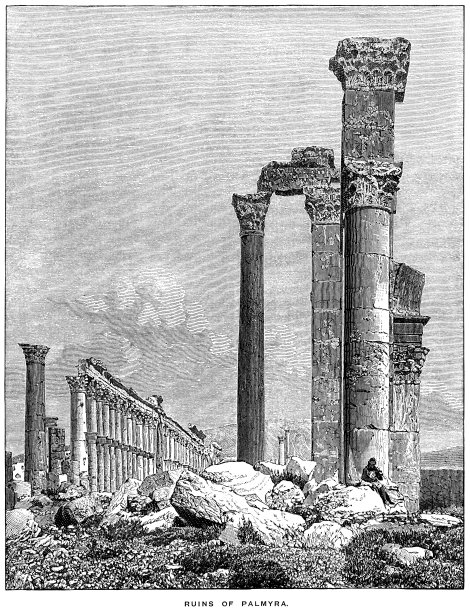 叙利亚巴尔米拉遗址（1882年雕刻）图片下载