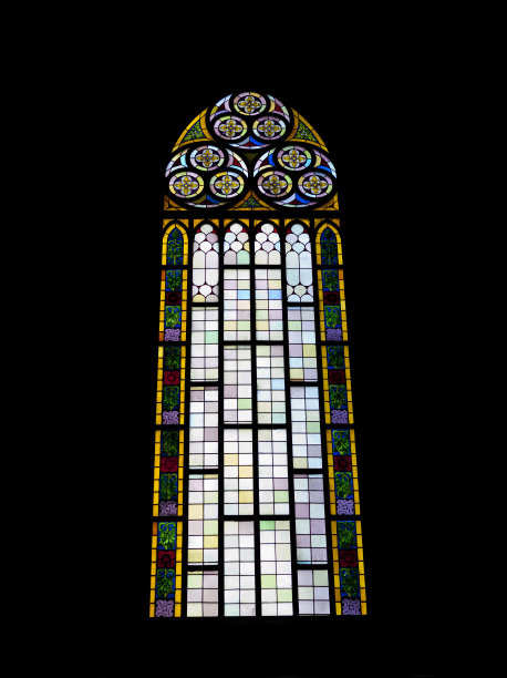 五彩缤纷的教堂窗户图片下载