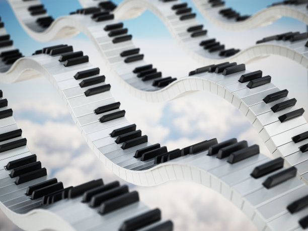 天空中的琴键图片下载