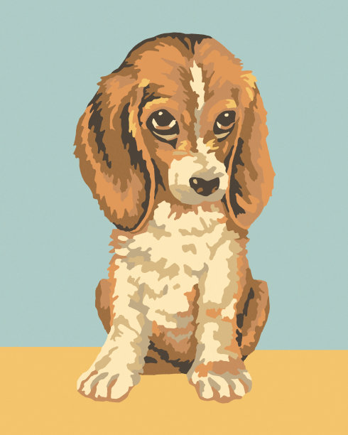 按数字画狗图片下载