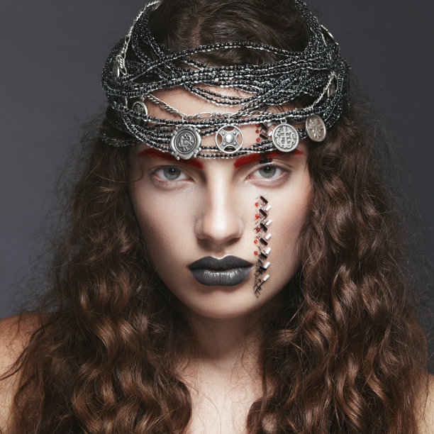 美丽的女人有创意的化妆素材图片