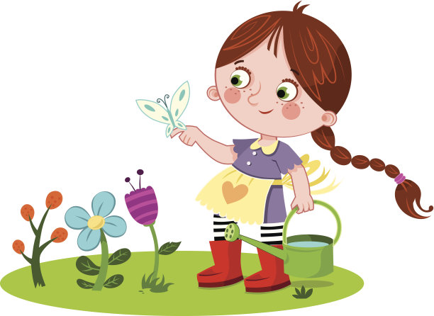 女孩和花图片下载