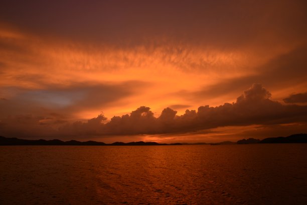 泰国日落。图片下载