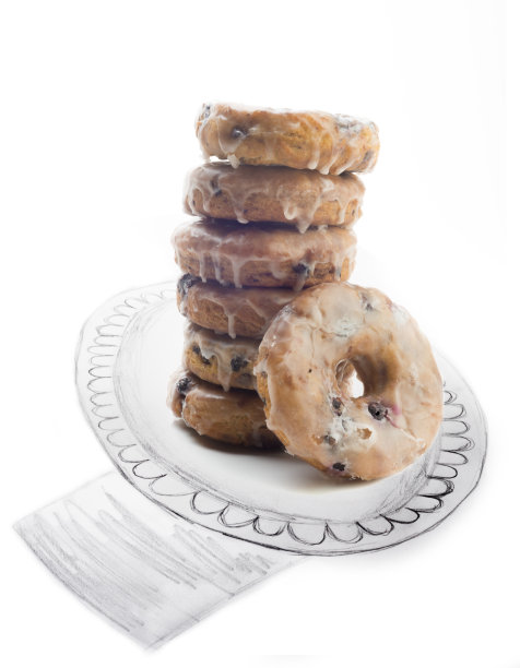 蓝莓甜甜圈图片下载