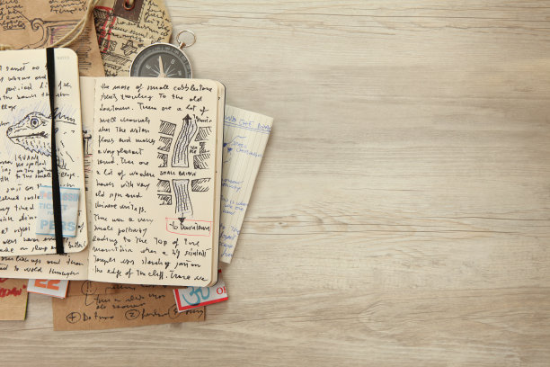 手写旅行日记，画报记事，回忆，纪念品，抄写空间图片下载