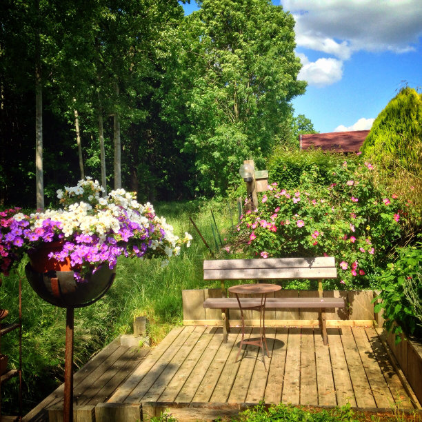 花园的休息区图片下载