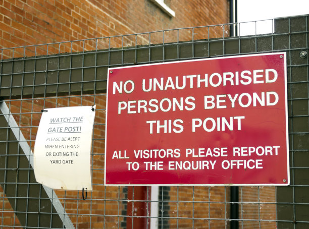 门上的警告标志图片下载