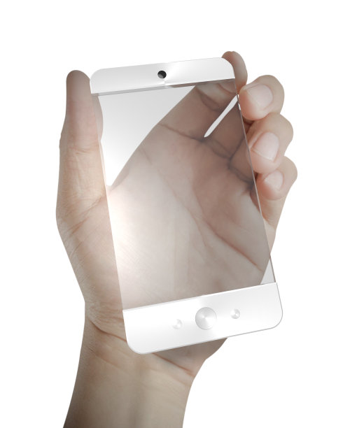 未来的智能手机和空显示图片下载