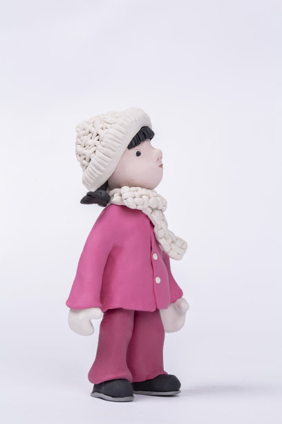 手工泥人:中国小女孩图片下载