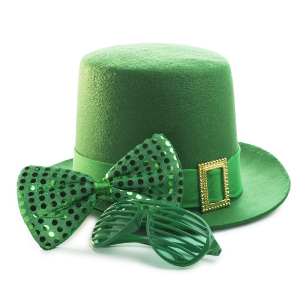 白色背景上的圣帕特里克节派对装饰图片下载