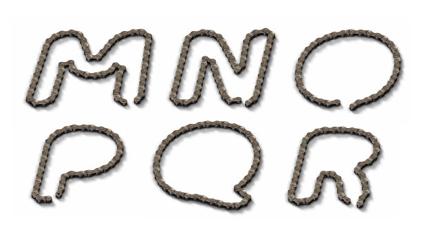 自行车链条字母表图片下载