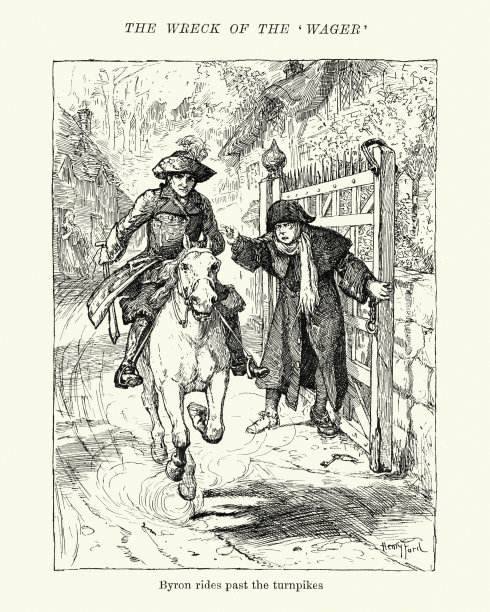 约翰·拜伦骑过收费公路图片下载