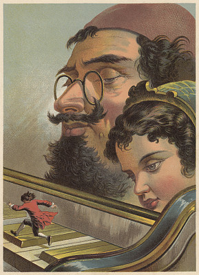 格列佛在布罗卜丁奈格的土地上弹钢琴图片下载