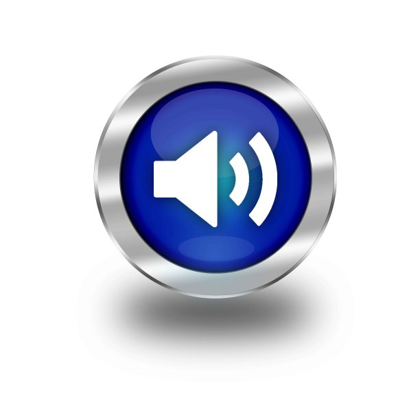 蓝色光滑的声音网页按钮图片下载