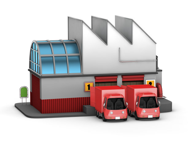 仓库码头的补给车图片下载