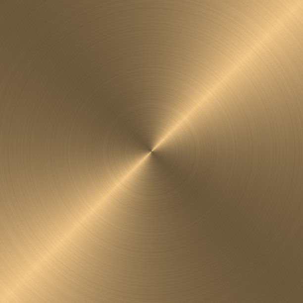 圆形金属拉丝纹理(黄金)图片下载