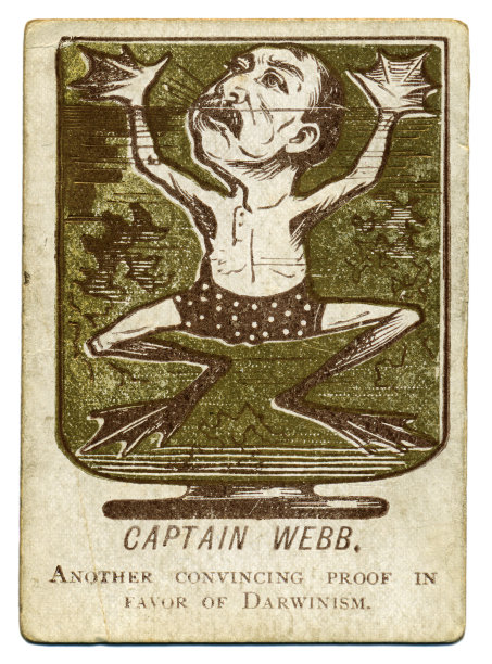 十九世纪八十年代，维多利亚时代的漫画人物韦布上尉在玩扑克牌图片下载