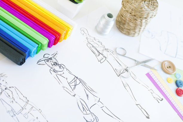 时装设计师的图纸图片下载